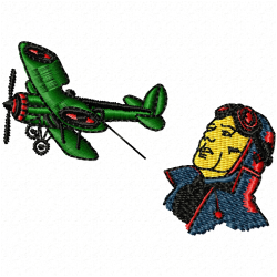 Airplanes Embroidery Design 5